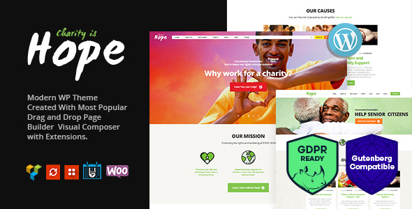 Hope v2.2.1 - Non-Profit, Charity &amp; Donations Theme + RTL