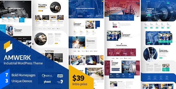 Amwerk v1.0.1 - Industry WordPress Theme