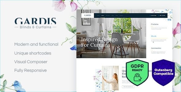 Gardis v1.2.3 - Blinds and Curtains Studio &amp; Shop WordPress Theme