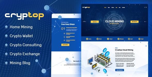 CrypTop v1.0.5 - ICO Landing and CryptoCurrency WordPress Theme