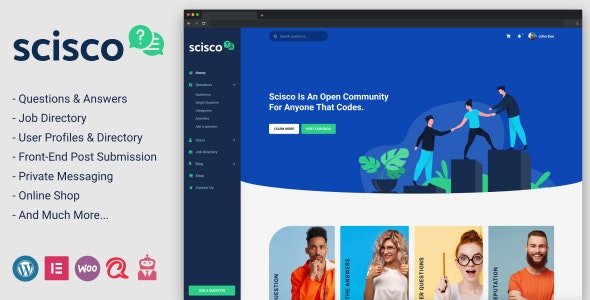 Scisco v1.1 - Questions and Answers WordPress Theme