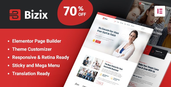 Bizix v1.1.7 - Corporate and Business WordPress Theme