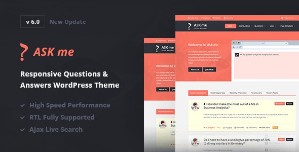 Ask Me v6.4.4 - Responsive Questions &amp; Answers WordPress