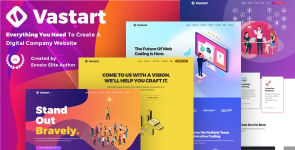 Vastart v1.2.47 - Digital Company &amp; Startup WordPress Theme