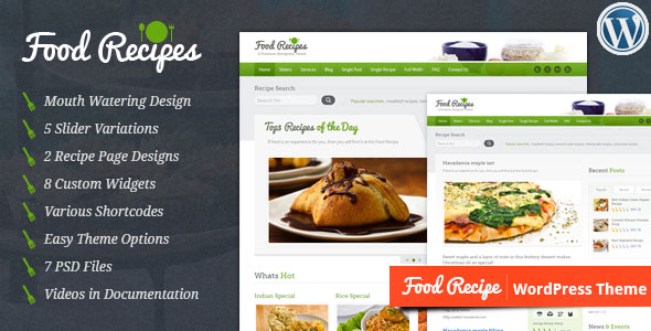 Food Recipes v4.0.5 - Themeforest WordPress Theme