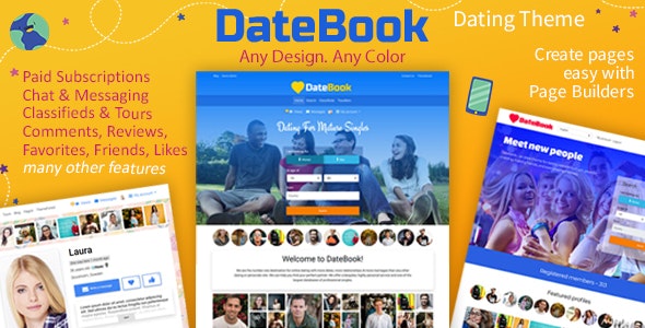 DateBook v4.5.1 - Dating WordPress Theme