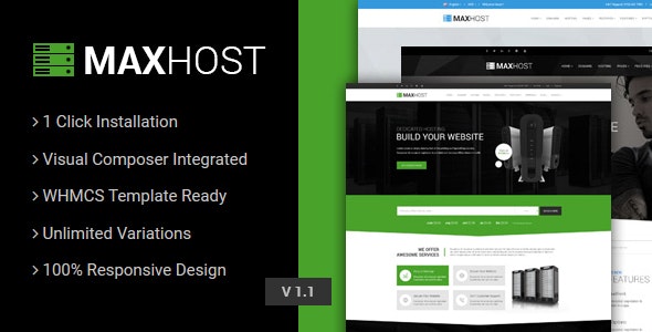 MaxHost v7.4.2 - Web Hosting, WHMCS and Corporate Business WordPress Theme with WooCommerce