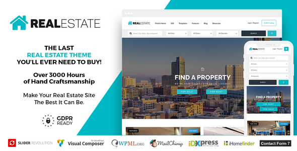 Real Estate 7 v2.9.8 - Real Estate WordPress Theme