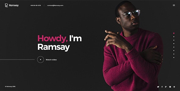 Ramsay v1.0 - Personal CV/Resume WordPress Theme