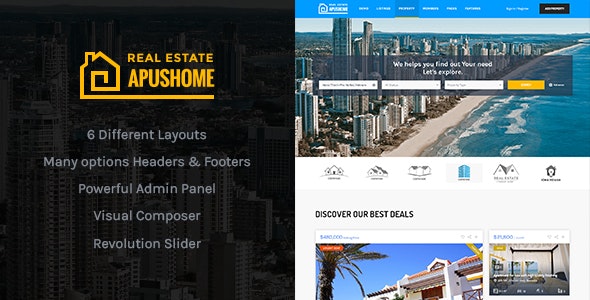 ApusHome v1.7.8 - Real Estate WordPress Theme