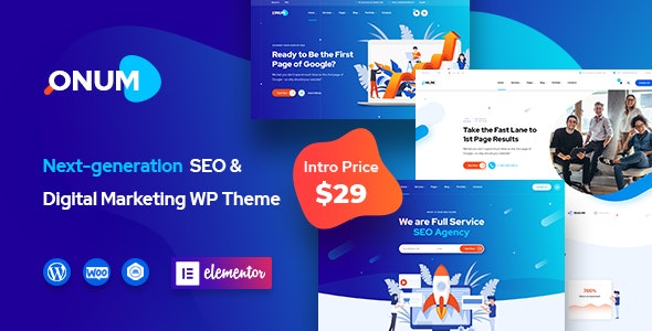 Onum v1.1.2.2 - SEO & Marketing Elementor WordPress Theme