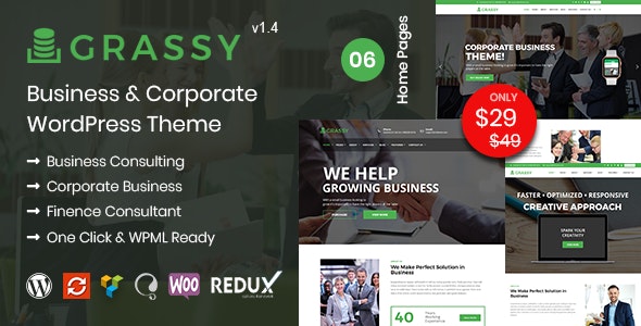 Grassy v1.4 - Business WordPress Theme