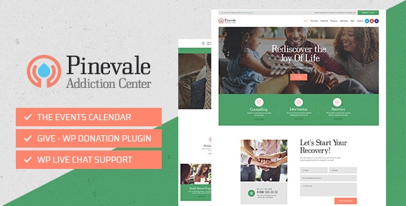 Pinevale v1.0.4 - Addiction Recovery and Rehabilitation Center WordPress Theme