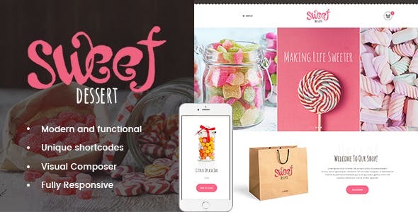 Sweet Dessert v1.1.3 - Sweet Shop & Cafe WordPress Theme