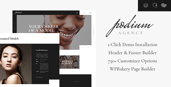 Podium v1.1.3 - Fashion Model Agency WordPress Theme