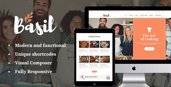 Basil v1.3.1 - Cooking Classes and Workshops WordPress Theme