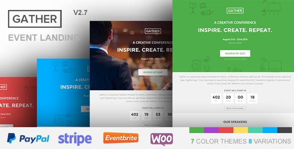 Gather v3.0.5 - Event & Conference WP Landing Page Theme