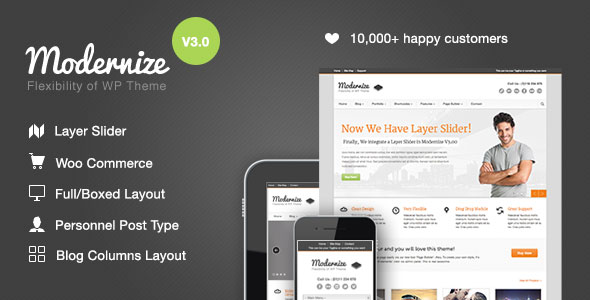 Modernize v3.3.2 - Flexibility of WordPress