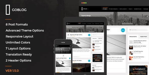 GoBlog v1.6.2 - Responsive WordPress Blog Theme