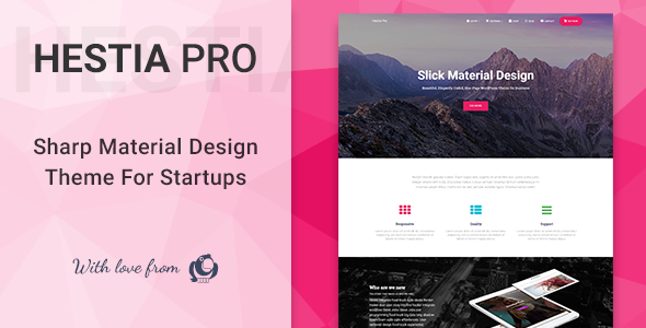 Hestia Pro v3.0.0 - Sharp Material Design Theme For Startups