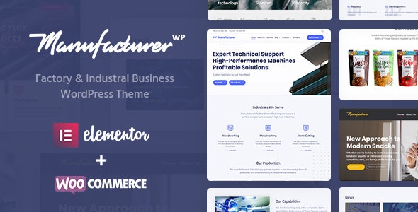 Manufacturer v1.2.1 - Factory and Industrial WordPress Theme