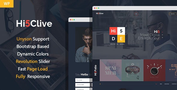 Hi5Clive v1.3.0 - Digital Marketing Entrepreneur WordPress Theme