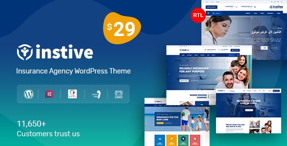 Instive v1.0.6 - Insurance WordPress Theme