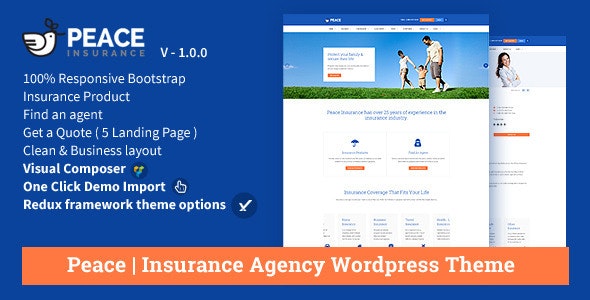 Peace v2.5.6 - Insurance Agency WordPress Theme