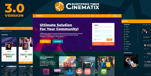 Cinematix v3.0.4 - BuddyPress Nouveau Membership Theme