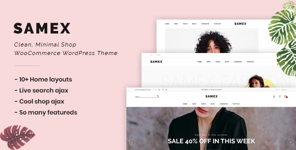 Samex v1.5 - Clean, Minimal Shop WooCommerce WordPress Theme