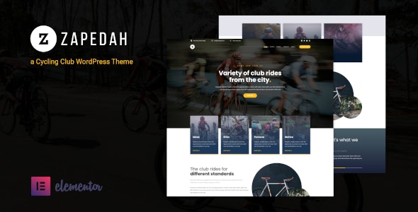 Zapedah v1.0 - Cycling Club WordPress Theme