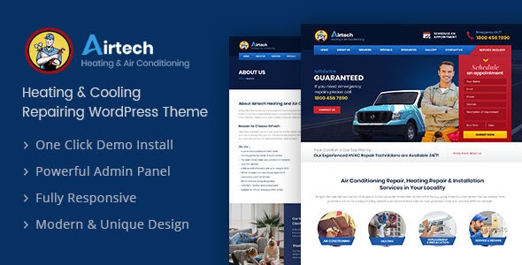 Airtech v1.6 - Plumber WordPress theme