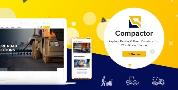 Compactor v1.0.1 - Road Construction WordPress Theme