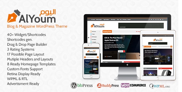 AlYoum v6.0.1 - Retina Magazine and Blog WordPress Theme