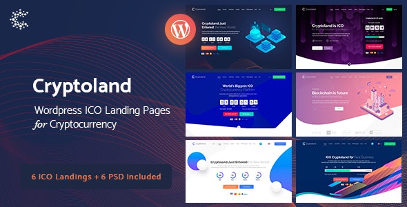 Cryptoland v2.1.8 - ICO Landing Pages WordPress Theme