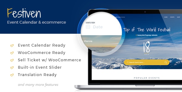 Festiven v1.3.3 - Event Calendar &amp; WooCommerce Themes