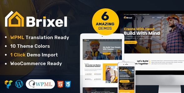 Brixel v2.0.2 - Building Construction WordPress Theme