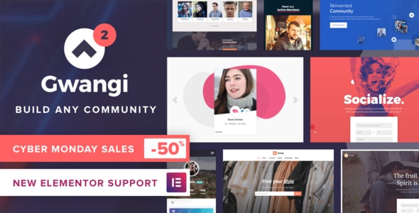 Gwangi v2.3.6 - PRO Multi-Purpose Membership, Social Network &amp; BuddyPress Community Theme