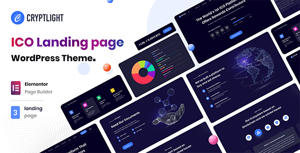 Cryptlight v1.0.1 - ICO Landing Page WordPress Theme