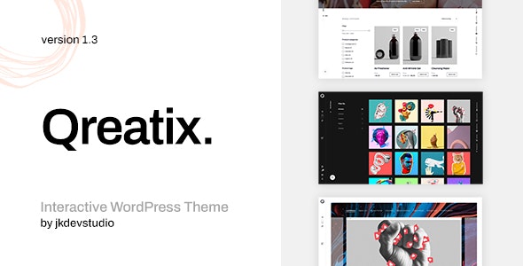 Qreatix v1.3 – Interactive Portfolio WordPress Theme