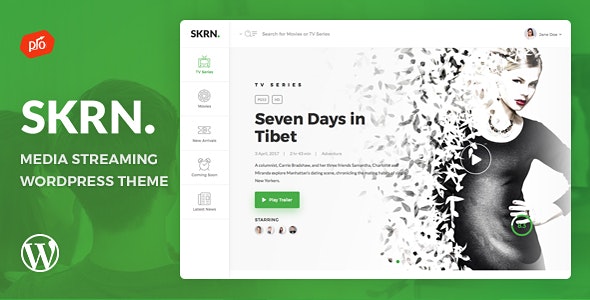 SKRN v4.8 - Media Streaming App WordPress Theme