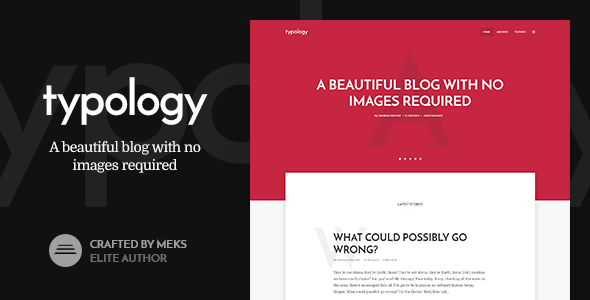 Typology v1.7.2 - Text Based Minimal WordPress Blog Theme