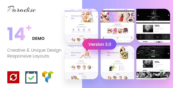 Paradise v3.0.1 - Multipurpose Spa &amp; Beauty WordPress Theme