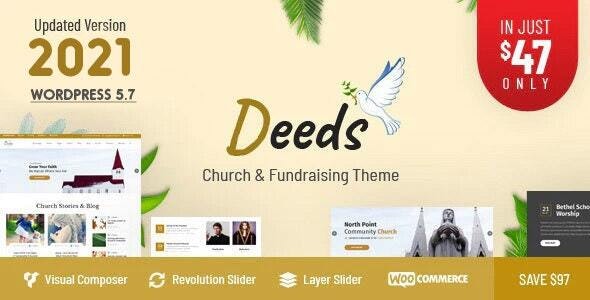 Deeds v8.4 - Best Responsive Nonprofit Church WordPress Theme