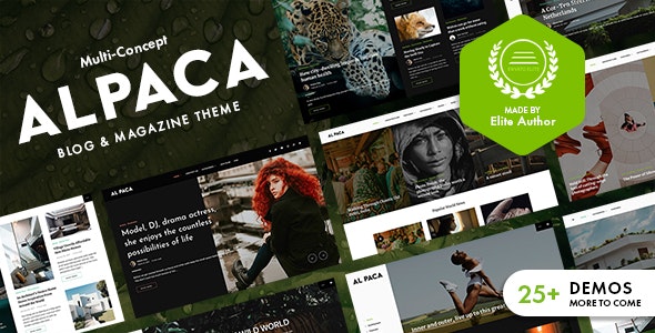 Alpaca v1.1.0 - Blog &amp; Magazine WordPress Theme