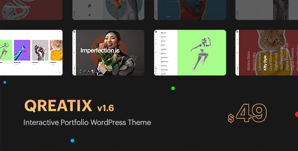 Qreatix v1.6 – Interactive Portfolio WordPress Theme