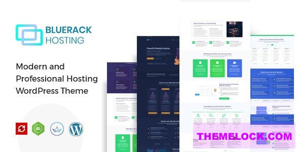 Bluerack v1.8 - Modern Hosting WordPress Theme