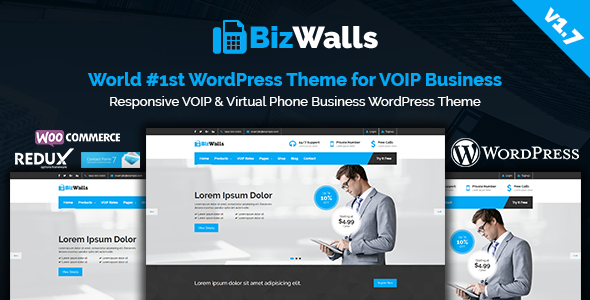 BizWalls v3.4 - Responsive VOIP &amp; Virtual Phone Business