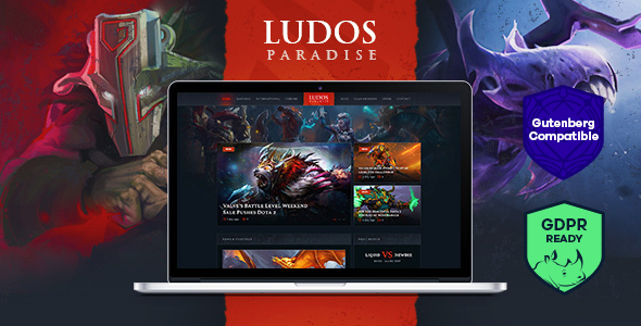 Ludos Paradise v2.0.3 - Gaming Blog &amp; Clan WordPress Theme