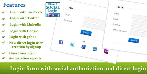 Social and Direct Login